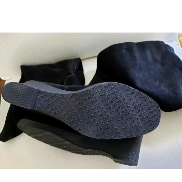Calvin Klein Tall Suede Wedge Boot - Picture 2 of 6